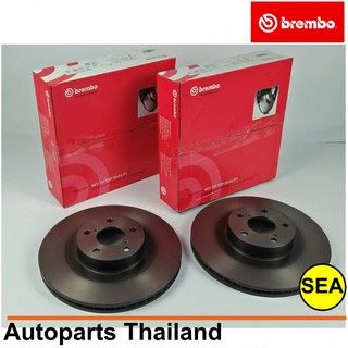 จานเบรกหน้า Brembo รุ่น UV สำหรับ SUBARU IMPREZA GC/GF (4 pot Subaru) ปี 97 &gt; (1เซต 2 ชิ้น )