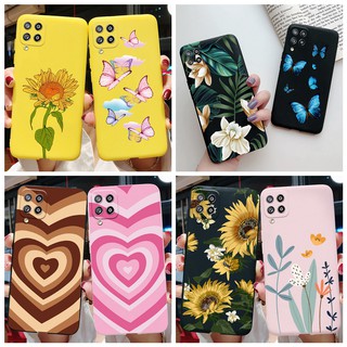 เคสโทรศัพท์ซิลิโคนลายดอกเดซี่สําหรับ Samsung Galaxy A22 4G 5G A22 Sm-A225F Sm-A226B A 22 2021