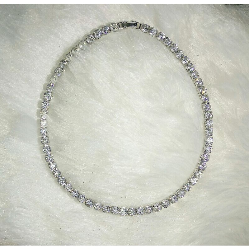 สร้อยคอเพชรCz 💎 6mm. AAAA