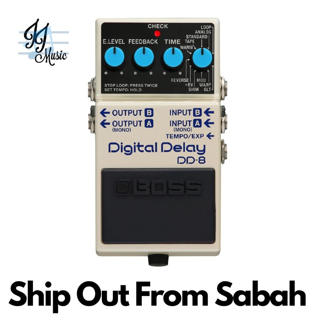 Boss DD-8 Digital Delay Pedal (DD8)