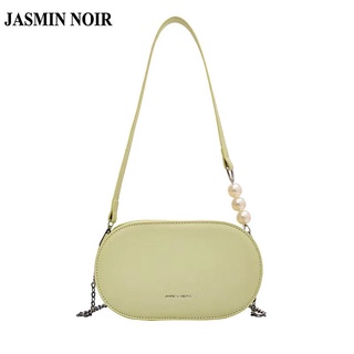 Jasmin NOIR กระเป๋าสะพายข้าง หนัง PU สายโซ่ ทรงกลม สําหรับผู้หญิง