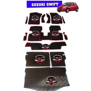 พรมปูพื้นรถยนต์ SUZUKI SWIFT 2009-2016เต็มคัน(ส่งฟรีเคอรี่) แถมฟรีแผ่นกันสึกพลาสติกอย่างดีมูลค่า250-.บาท