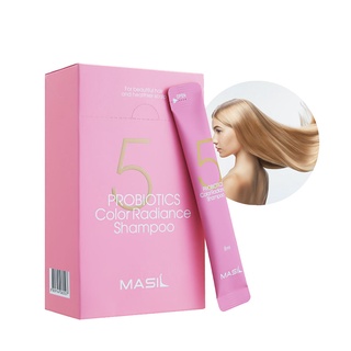 Masil แชมพูโปรไบโอติก 5 สี 1 แพ็ก (8 มล. X 20ea) แบบพกพา ติดทนนาน สีย้อม