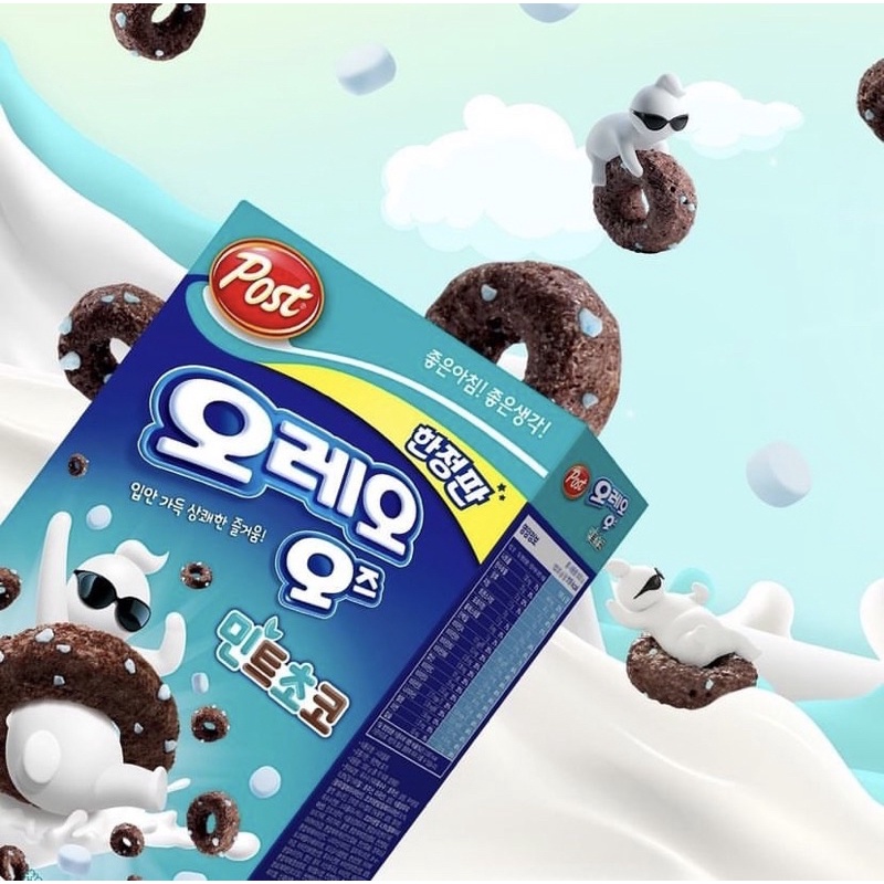 [พร้อมส่ง] Oreo o's cereal with Mint marshmallow | ซีเรียลโอริโอ้กับมาร์ชเมลโล่ 🍫🍃
