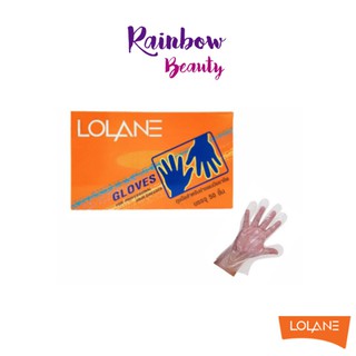 LOLANE ถุงมือพลาสติก สำหรับช่างผมมืออาชีพ 1 กล่อง/50ชิ้น