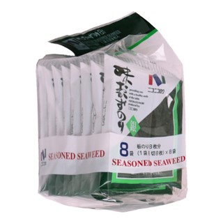 Nico Nico Aji Okazu 8bag 172g. นิโก้อาจิกิน โอคาสึ สาหร่ายปรุงรส แพ็ค 8 ชิ้น 172 กรัม