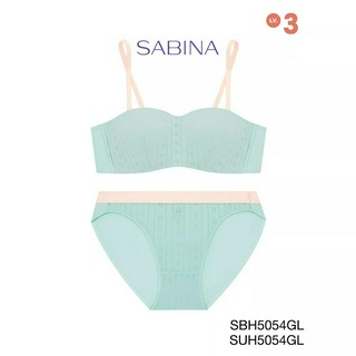 Sabina (เซตชุดชั้นใน) มีโครง รุ่น Soft Doomm รหัส SBH5054GL+SUH5054GL  สีเขียวอ่อน