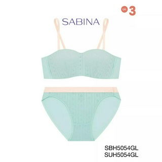 Sabina (เซตชุดชั้นใน) มีโครง รุ่น Soft Doomm รหัส SBH5054GL+SUH5054GL  สีเขียวอ่อน