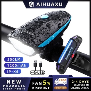 แหล่งขายและราคา[COD] AIHUAXU ไฟจักรยาน ไฟท้ายจักรยาน กันน้ำ ไฟฉายจักรยาน ไซเรนเสียงดัง 3 โหมดแสงสว่าง ไฟจักรยานแบบมีแตร ชาร์จ USB ไดอาจถูกใจคุณ