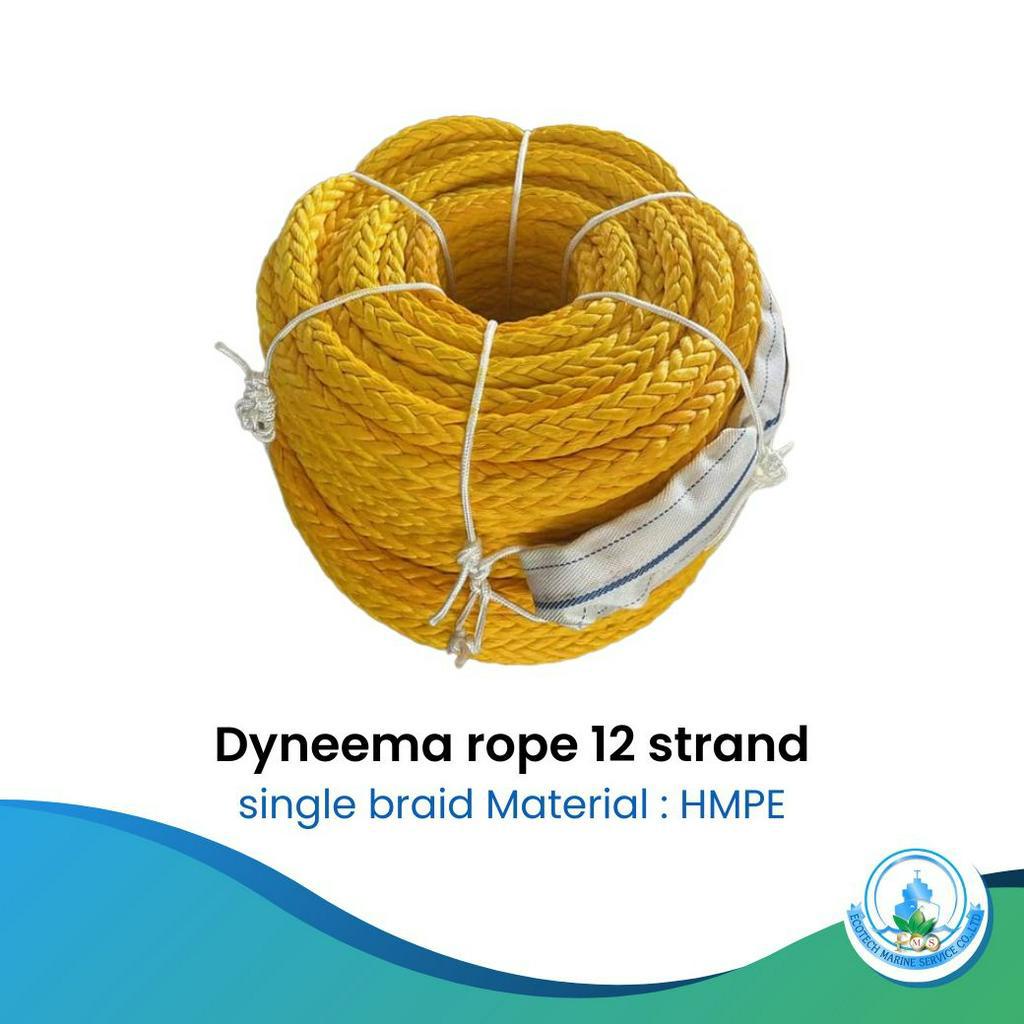 "Dyneema rope 12 strand single braid Material : HMPE ( Dyneema SK78)