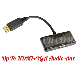 3 In 1 Displayport DPชายไปยัง HDMI VGA Audio Adapterอะแดปเตอร์แสดงพอร์ตCable Converterโปรเจคเตอร์คอมพิวเตอร์โน้ตบุ๊คทีวี