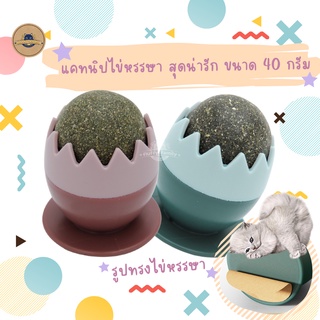 Catnip แคทนิปไข่หรรษา แคทนิปบอล​ ขนมแมวบอลสมุนไพร ติดผนังได้ แคทนิปลูกบอล ลูกบอลแมวเลีย 40 กรัม