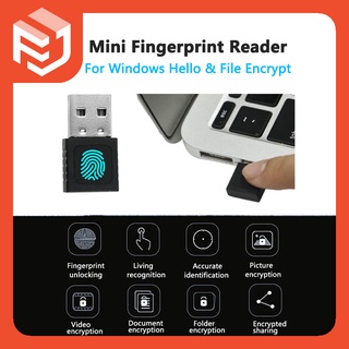 เครื่องอ่านลายนิ้วมือ USB ขนาดเล็ก สําหรับ Windows Hello Biometric Fingerprint Scanner Sensor Dongle Module