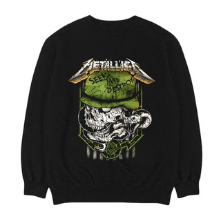 Metallica SEEK N DESTROY | เพลง Crewneck | เสื้อกันหนาว BAND | Unisex | เพลงเมอร์ช | โลหะหนัก