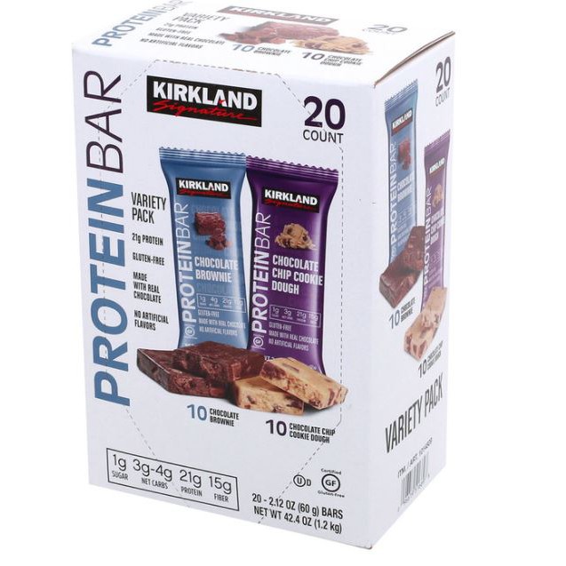 0d3p [Kirkland] Kirkland Signature Protein Bar Energy Variety Pack, 20