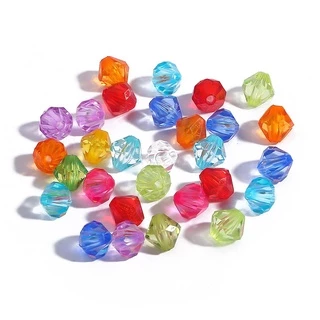 50-500pcs 4/6/8/10 มม. สีผสม ออสเตรีย Faceted Bicone คริสตัลอะคริลิค ลูกปัด Spacer สำหรับ DIY เครื่องประดับ