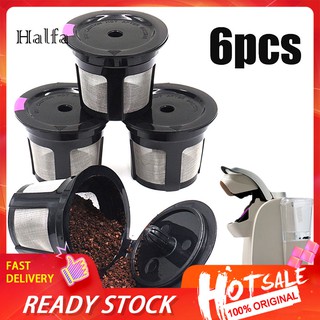 Cf❋ ถ้วยกรองกาแฟ K-Cup แบบรีฟิล ใช้ซ้ําได้ สําหรับเครื่องชงกาแฟ Keurig K50 K55 6 ชิ้น