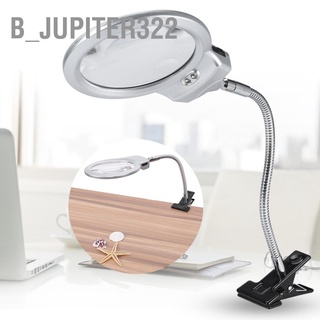 B_jupiter322 Large Lens Table Top Desk Lamp Lighted Magnifier Magnifying Glass With LED Light Clamp