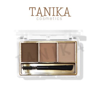 แท้/ถูก พาเลทเขียนคิ้วเนื้อฝุ่น N300 Eyebrow palette 3-color mlx brow powder