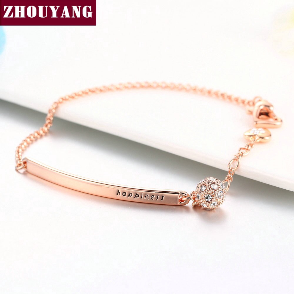 ZHOUYANG سوار بوردة ذهبية والزركون — صورة 4