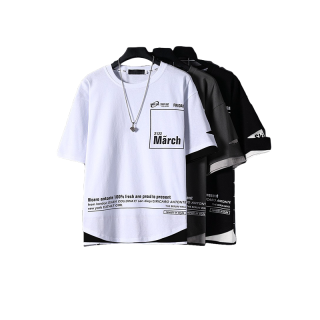 โปรโมชั่น : เสื้อผู้ชายคอกลม แขนสั้น มี 3 สี ดำ เทา ขาว