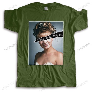 ผ้าฝ้ายคอกลมเสื้อยืดแขนสั้น ผ้าฝ้าย พิมพ์ลาย Laura Palmer Fire Walk With Me สไตล์เรโทร สําหรับผู้ชายfrom S-4XL