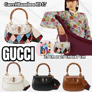 กุชชี่  GUCCI  Bamboo 1947 Series Bamboo Small Handbag/กระเป๋าสตรี/กระเป๋าสะพายข้าง/กระเป๋าสะพาย/ของแท้ 100