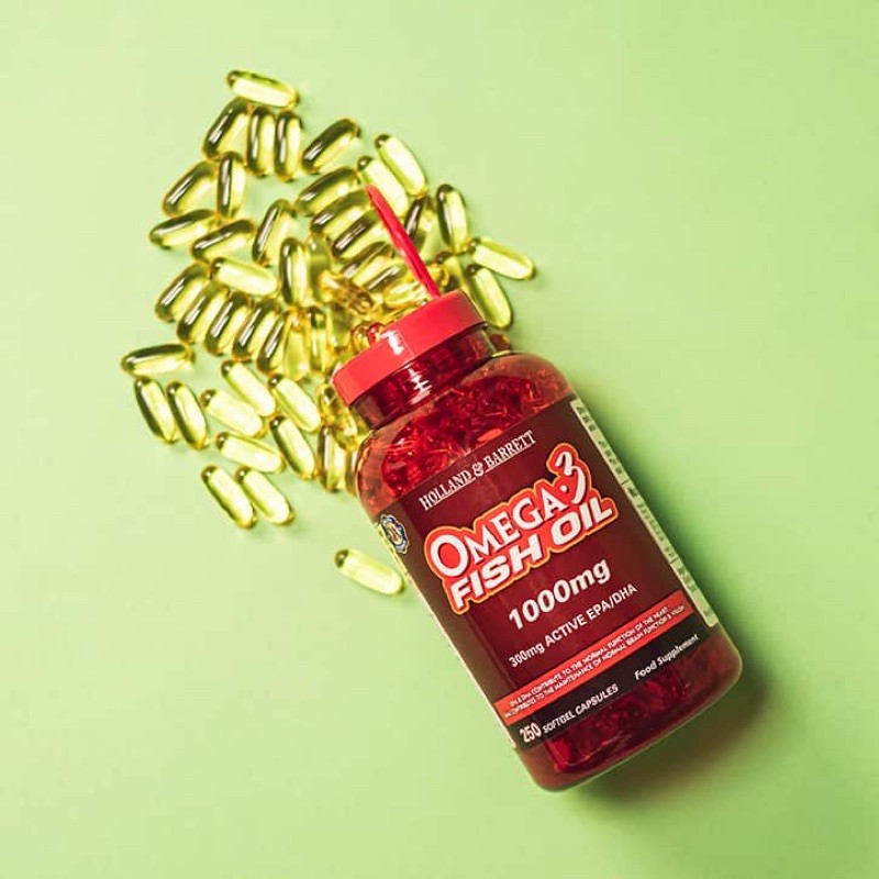 Holland & Barrett Omega 3 Fish Oil Concentrate 1000mg 250 Capsules Shopee Thailand