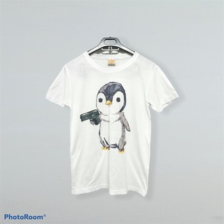 เสื้อยืดคอกลม สีขาว ลายเพ้นท์ น่ารักใส่ไปเที่ยว ใส่อยู่บ้าน ผ้านิ่มมากๆ