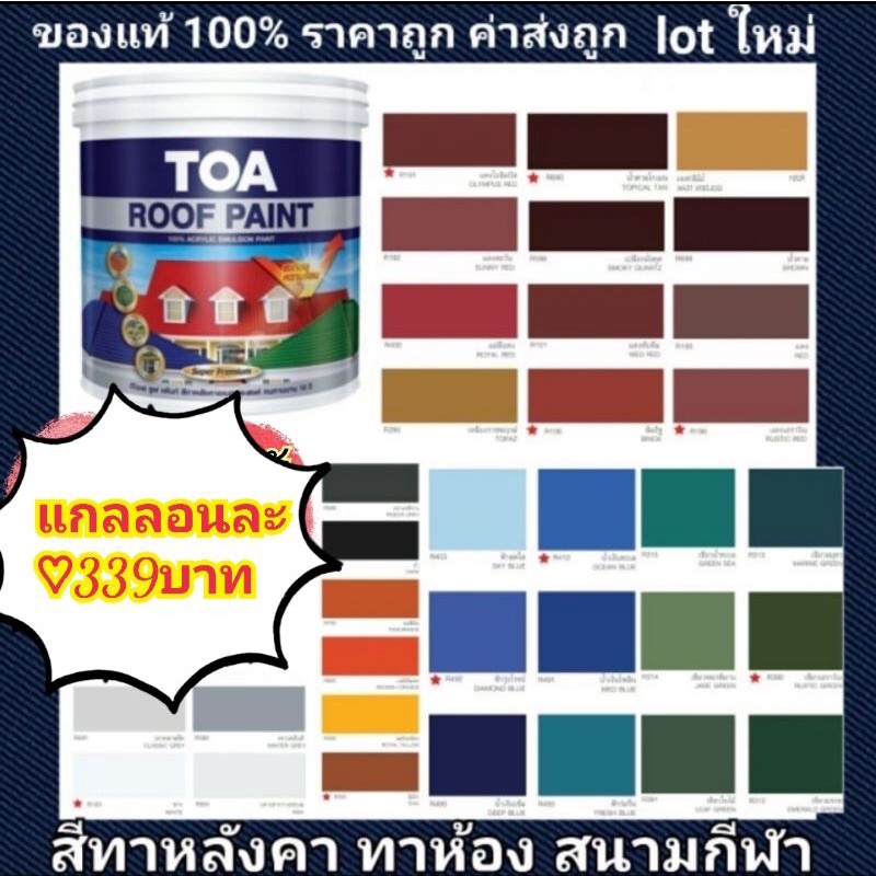 Toa Roof Paint รูฟเพ้นท์ สีทาหลังคา อเนกประสงค์ ทาตัดขอบ ทาปูน ทาไม้เชอ ...
