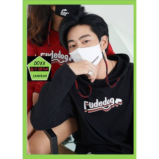 Rudedog เสื้อแขนยาวชาย มีฮู๊ด รุ่น Tripple line สีดำ