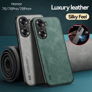 เคสโทรศัพท์มือถือหนัง พร้อมที่ตั้งวางแม่เหล็ก หรูหรา สําหรับ Honor 70 Pro Honor70 70Pro