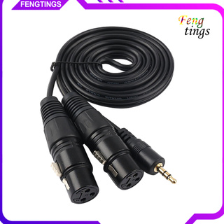 ( Ft ) 1 . 5 ม. Xlr 3 - Pin Female To 3 . 5 มม. Male อะแดปเตอร์แยกสายเคเบิ้ลเสียงสเตอริโอ