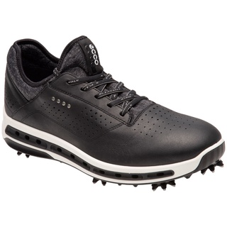 ECCO Mens Cool 18 GTX Golf Shoes รองเท้ากอล์ฟแบรนด์แท้สำหรับผู้ชายสีดำ