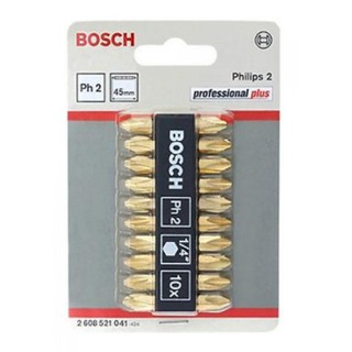 ดอกไขควงลม ดอกไขควงสองปลาย BOSCH PH2 (+/+) (10ดอก)