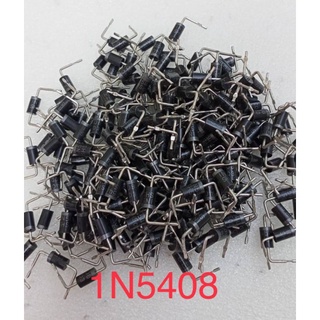 Diode 1N5408  3A1000V ซิลิคอนไดโอด 1N5408 ตัดขาสั้นจากโรงงานของดีของแท้พร้อมส่ง(10ชิ้น)