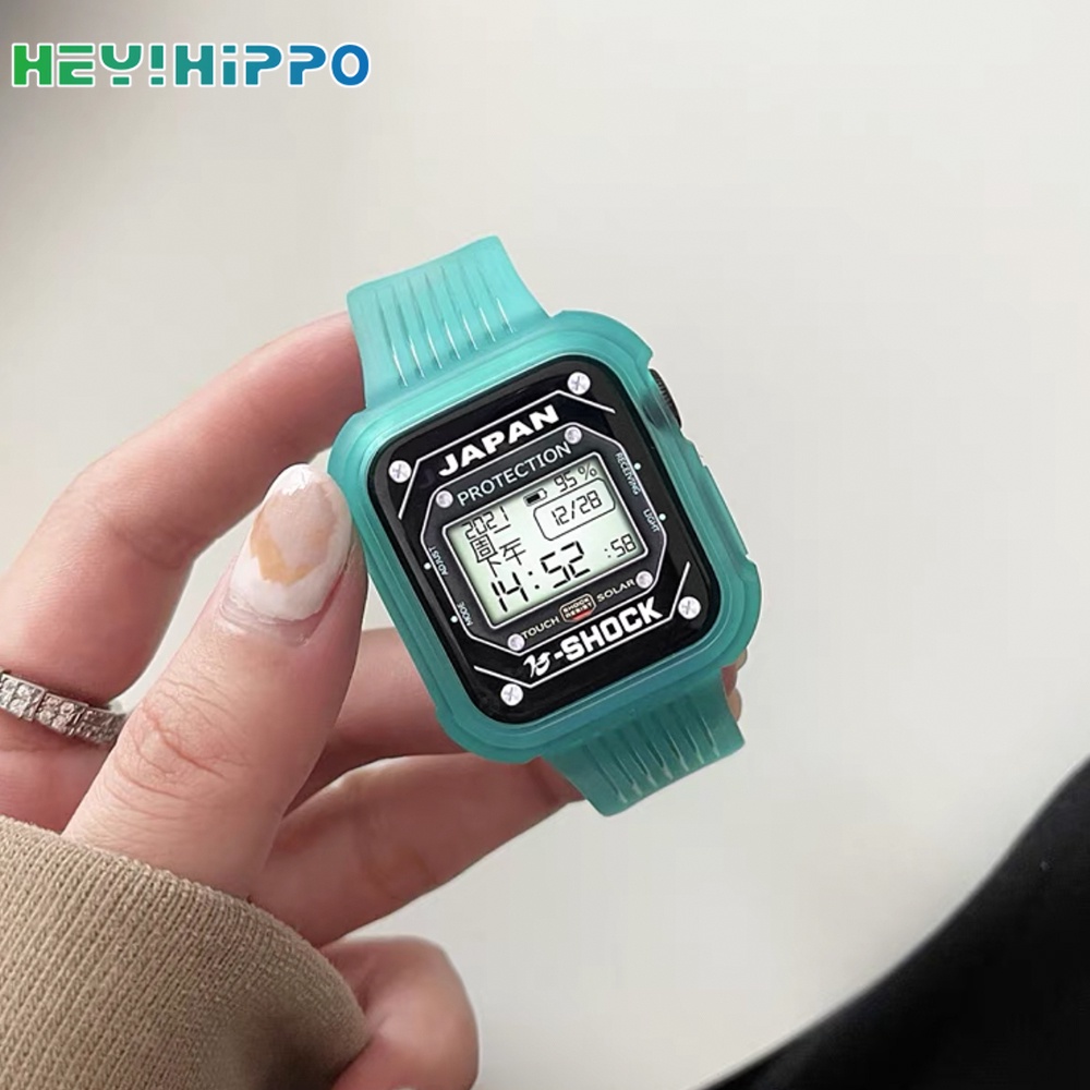สายนาฬิกาข้อมือเจลลี่ใส สําหรับสมาร์ทวอทช์ iwatch 45 44 42 41 40 38 มม. 7 6 5 4 3 SE