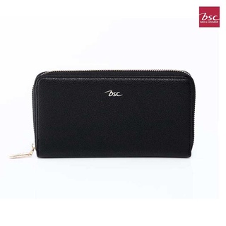 BSC กระเป๋าสตางค์ แบบยาว ซิปรอบ สีดำ (Black) รุ่น Love Wallet - SJW42001 กระเป๋าสตางค์ซิปรอบ บีเอสซี