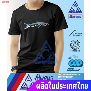 Illicit fishingเสื้อยืดแขนสั้น Shimano V3 เสื้อยืดลําลองสําหรับผู้ชายแขนสั้นพิมพ์ลาย Logo Company Fishing Company fishin