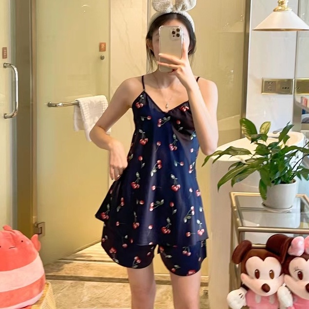 ชุดนอน​น่ารัก​ ลาย​การ์ตูน มีหลายลาย เสื้อกางเกงชุดนอนผ้าซาตินเนื้อผ้าใส่สบาย พร้อมส่งใจ
