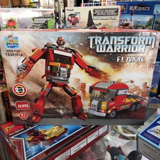 เลโก้ Lego Transform Warrior Flame Ts30101A ฝึกทักษะ สมาธิ จินตนาการ ต่อง่าย มีคู่มือให้