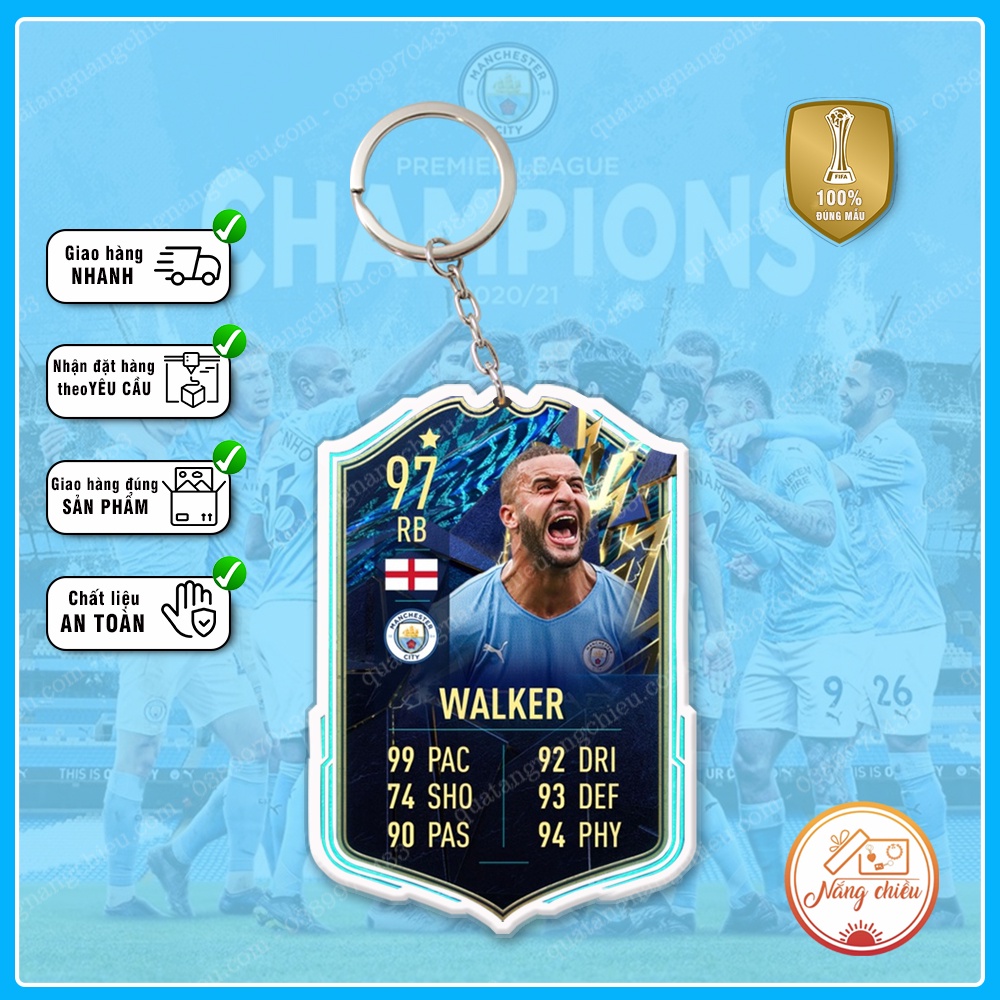 พวงกุญแจ Kyle Walker ️PLAYER CARD KEYCHAIN ️