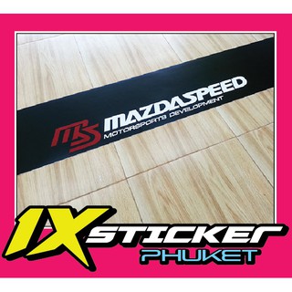 สติ๊กเกอร์คาดกระจกบังแดด Mazdaspeed โลโก้สีแดง