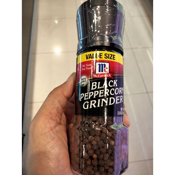 Mccormick Black Pepper Corn Grinder พริกไทยดำ แบบขวดฝาบด 70g