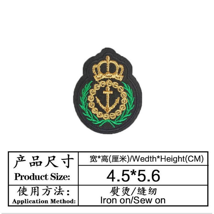 ด้ายทองด้ายเงิน Preppy สไตล์ Badge Epaulette Armband รูปที่ 6