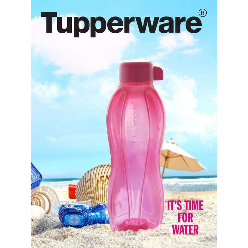 Tupperware ขวดน้ำอีโค่สปอร์ต ความจุ1ลิตร ฝาเกลียวหมุน (1ใบ) ไม่หกไม่ซึม วางนอนราบได้