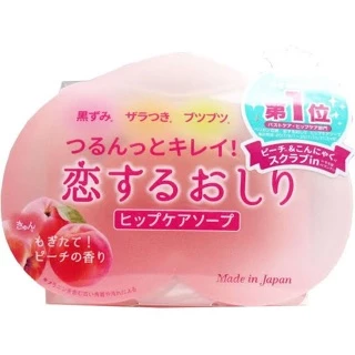🇯🇵ของแท้100%>>สบู่พีช ก้นขาว พีลิแคน ฮิป Pelican Hip Care Scrub Soap 80ก. สครับ