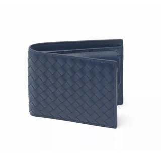 New Bottega Veneta Mens Bifold Wallet with coin pouch Blue