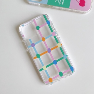 ** PRE-ORDER** 💖**ทักแชทขอโค้ด** เคสโทรศัพท์มือถือ iphone case ลาย Pastel lines and dots 💖(รหัส : PC0002)