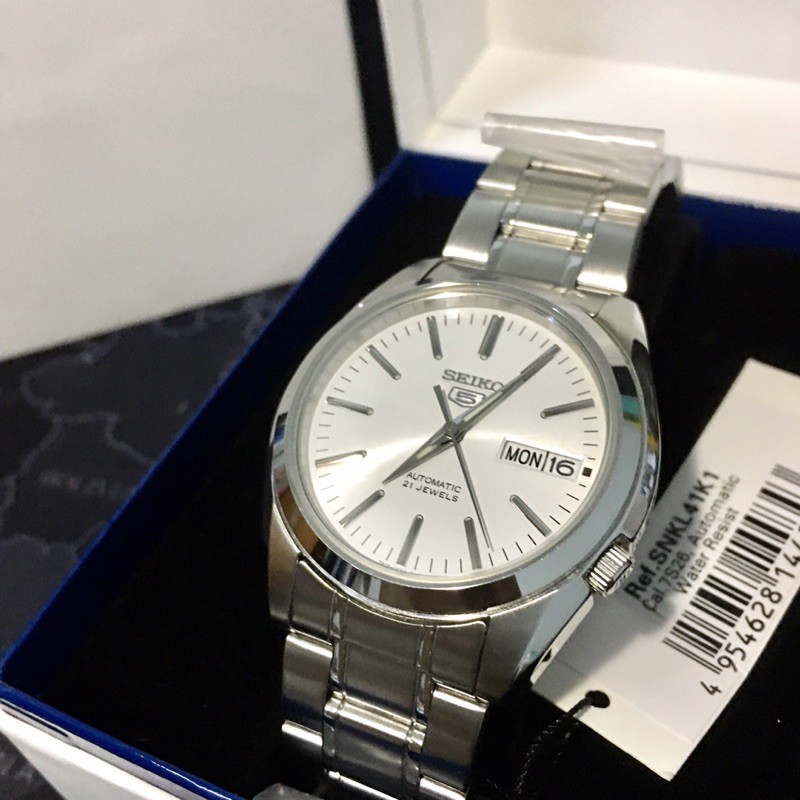 ❌Sold out❌SEIKO 5 Automatic รุ่น SNKL41K1 (หน้าขาว) พร้อมส่ง!!! | ของแท้100%